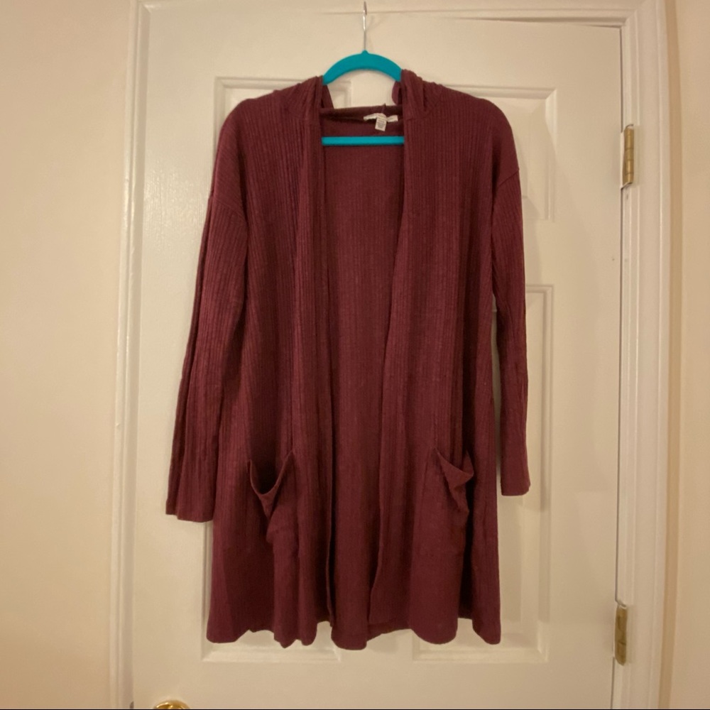 Red American Eagle Cardigan Sweater
